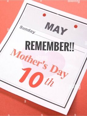 Mother's Day Reminder Card - Coral Pink